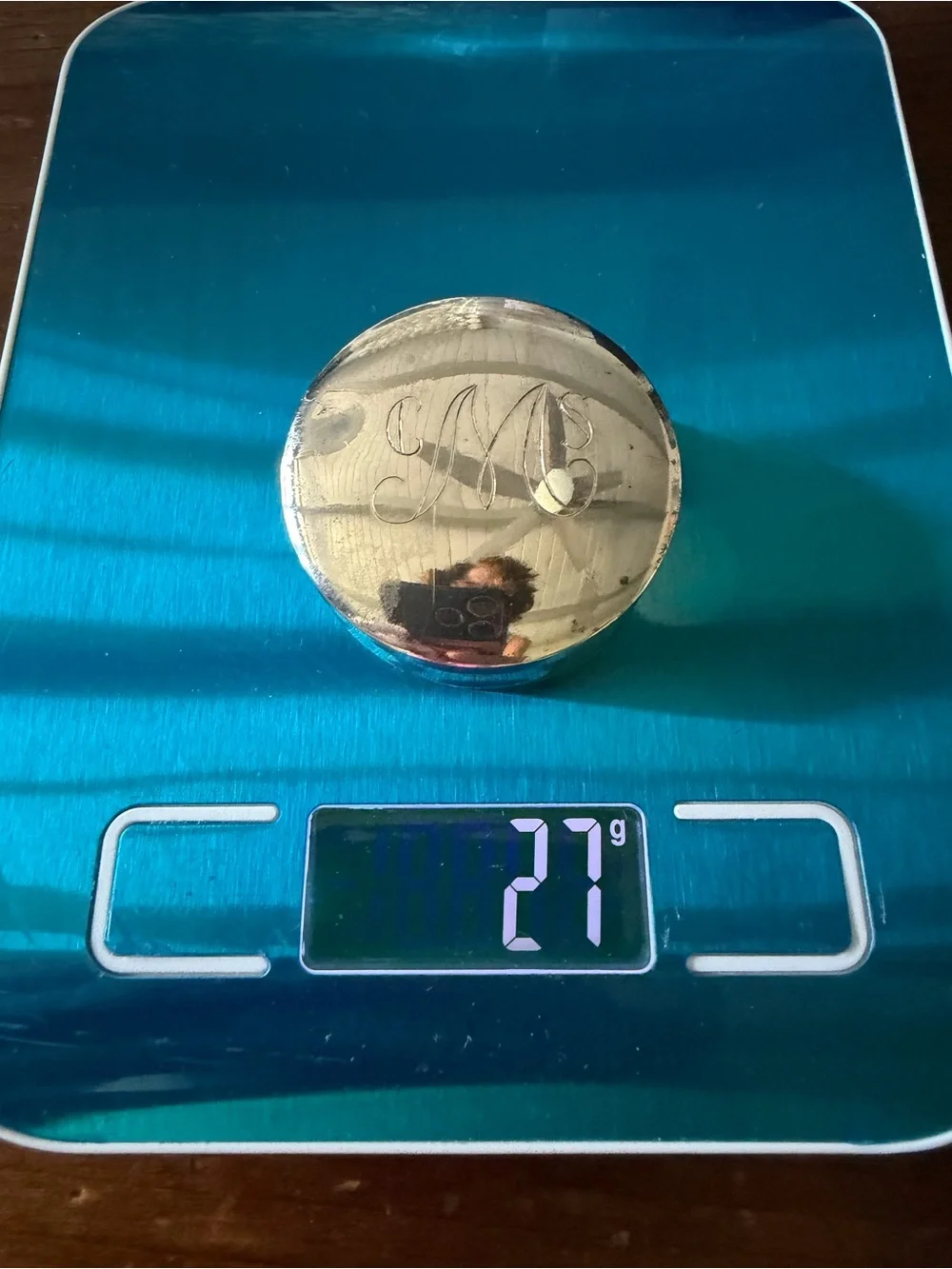 Vintage engraved pill / jewelry box